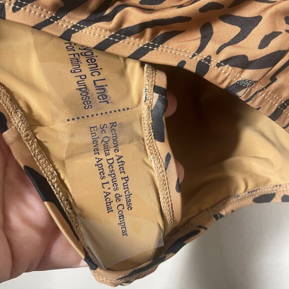 ModCloth Medium Bonita One-Piece Swimsuit Brown Animal Print Tie Side Swimwear - Picture 9 of 13